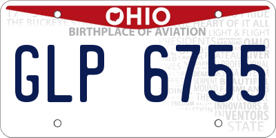 OH license plate GLP6755