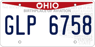 OH license plate GLP6758