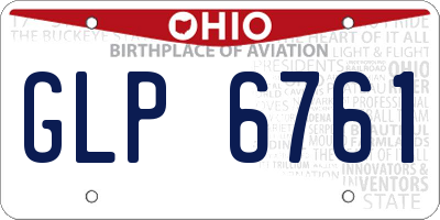 OH license plate GLP6761