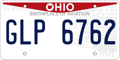 OH license plate GLP6762