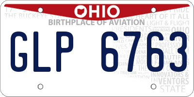 OH license plate GLP6763