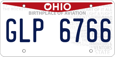 OH license plate GLP6766