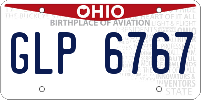 OH license plate GLP6767
