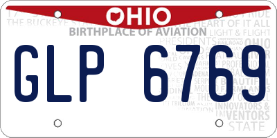 OH license plate GLP6769