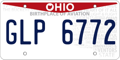 OH license plate GLP6772
