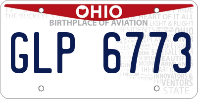 OH license plate GLP6773