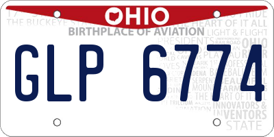 OH license plate GLP6774
