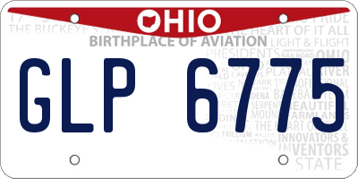 OH license plate GLP6775