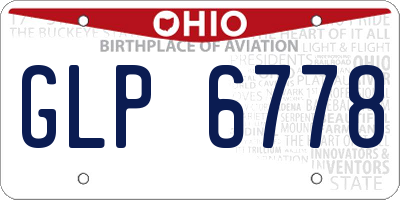 OH license plate GLP6778