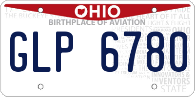 OH license plate GLP6780