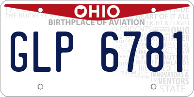 OH license plate GLP6781