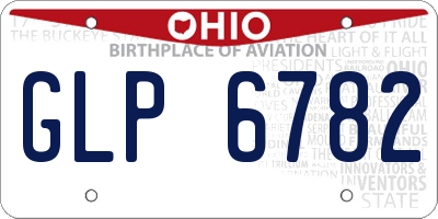 OH license plate GLP6782