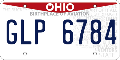 OH license plate GLP6784