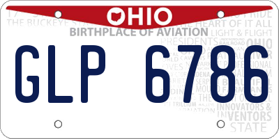 OH license plate GLP6786