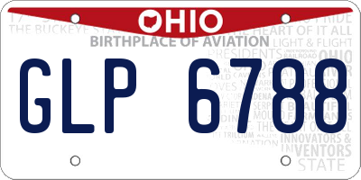 OH license plate GLP6788