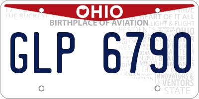 OH license plate GLP6790