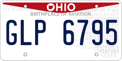 OH license plate GLP6795