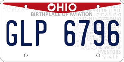 OH license plate GLP6796