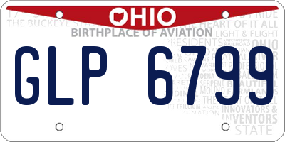 OH license plate GLP6799