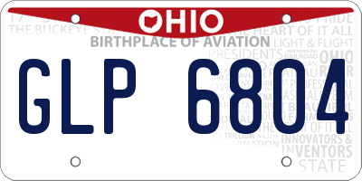 OH license plate GLP6804