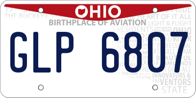 OH license plate GLP6807