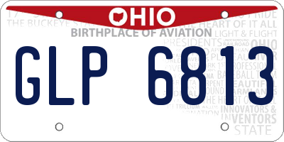 OH license plate GLP6813