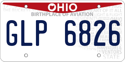 OH license plate GLP6826