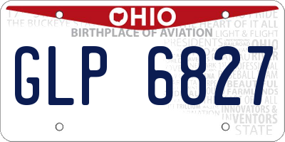 OH license plate GLP6827