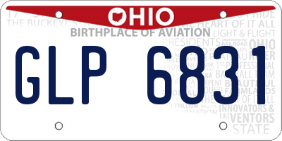 OH license plate GLP6831