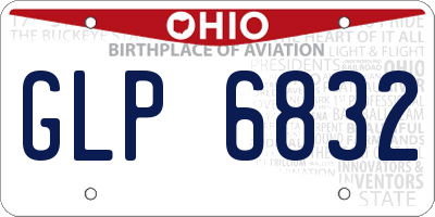 OH license plate GLP6832