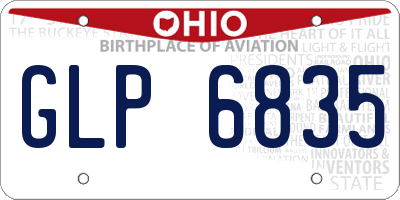 OH license plate GLP6835