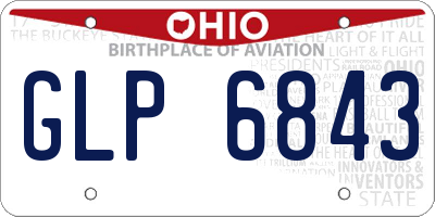 OH license plate GLP6843
