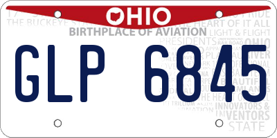 OH license plate GLP6845