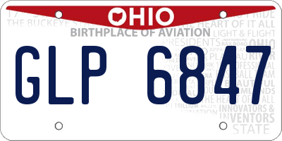 OH license plate GLP6847