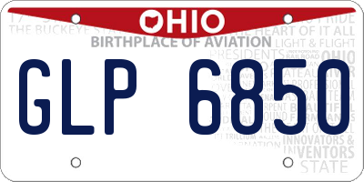 OH license plate GLP6850