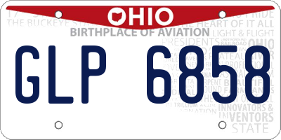 OH license plate GLP6858