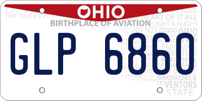OH license plate GLP6860