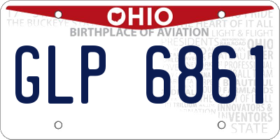 OH license plate GLP6861