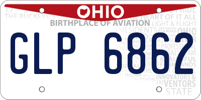 OH license plate GLP6862