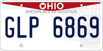 OH license plate GLP6869