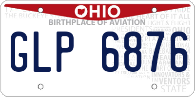 OH license plate GLP6876