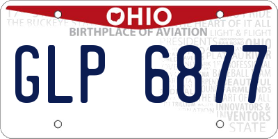 OH license plate GLP6877