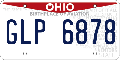 OH license plate GLP6878