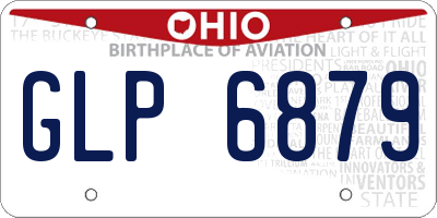 OH license plate GLP6879