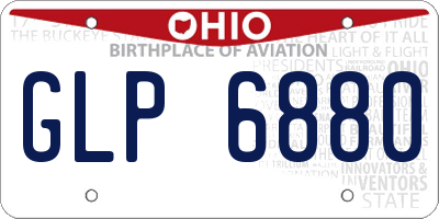 OH license plate GLP6880
