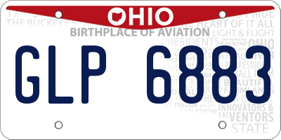 OH license plate GLP6883