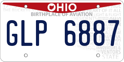 OH license plate GLP6887