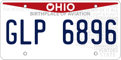 OH license plate GLP6896