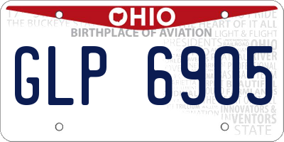 OH license plate GLP6905
