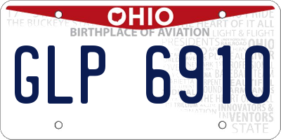 OH license plate GLP6910